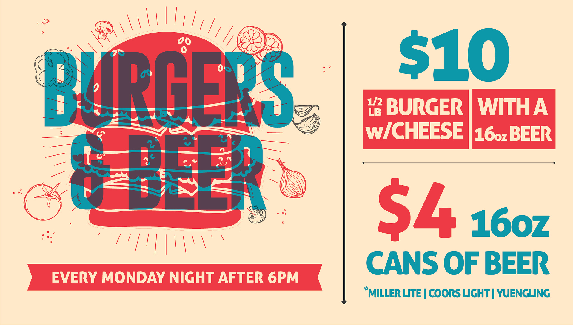 Crafty Squirrel $10 Burger and Beer Night
